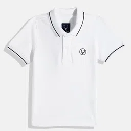 Allen Solly Junior Boys Polo Collar Monochrome Pure Cotton T-shirt-picture-27
