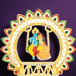 Kulin Multicoloured Radha Krishna Jhula Idol Showpiece-picture-29