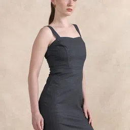 RAREISM Women Sleeveless Cotton Sheath Dress image 3