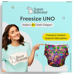 SuperBottoms Uno Reusable Cloth Diaper with Dry Feel Magic Pad Utsav Print - Multicolour-picture-44