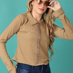 V-Mart Women Shirt Collar Long Sleeves Cotton Shirt Style Top-picture-39