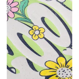 Olio Kids Sinker Knit Full Sleeves Winter T-Shirt with Cool Mood Text Print - Light Green image 3