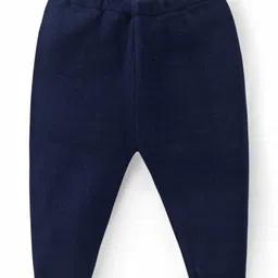 Babyhug Knit Full Sleeves Front Open Sweater Set with Aztec Design & Cap - Navy Blue image 4