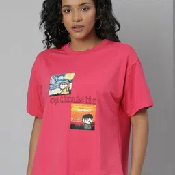 SHOWOFFFF Women Printed Boxy T-shirt-picture-28