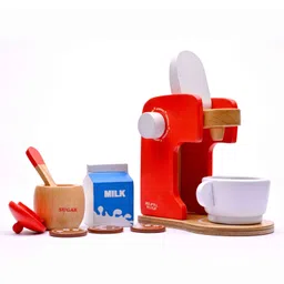 Nesta Toys Wooden Coffee Maker Multicolor - 9 Pieces image 5