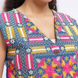 fusion by glitchez Geometric Embroidered Tailored Jacket image 4