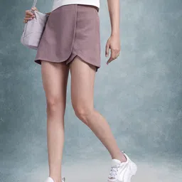 The Roadster Lifestyle Co. Women High-Rise Layered Skorts-image-84