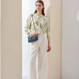 Latin Quarters Green Rayon/Viscose Regular Fit Printed Top image 4