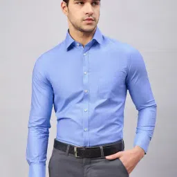 Louis Stitch Blue Cotton Regular Fit Shirt-picture-41