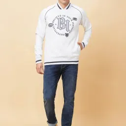 Being Human White Regular Fit Printed Sweatshirt image 5