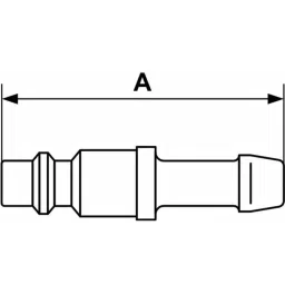 PREVOST Treated Steel Plug for Pneumatic Quick Connect Coupling, 13 mm Hose Barb, IRP 086813P image 4