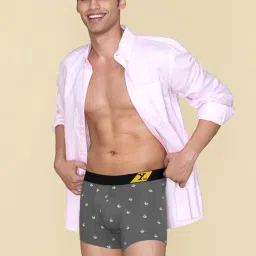 XYXX Vespa Grey Cotton Regular Fit Printed Trunks image 5