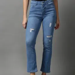 showoffff SHOWOFF Blue Solid Mid Rise Jeans-picture-32