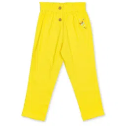 H by Hamleys Girls Yellow Solid Trousers-image-46
