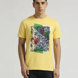 Pepe Jeans Yellow Cotton Slim Fit Printed T-Shirt-picture-40