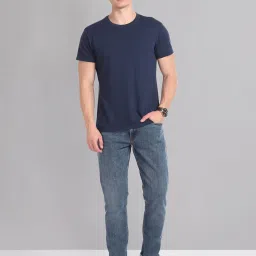 AD by Arvind Blue Slim Fit Heavily Washed Jeans image 5