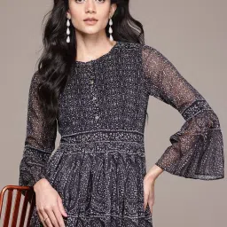 Aarke Ritu Kumar Black Ashfi Long Dress image 5