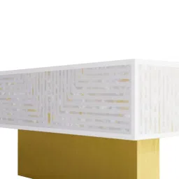 Casagold White Large Mother of Pearl Inlay Luxom Harmony Rectangular Coffee Table image 5