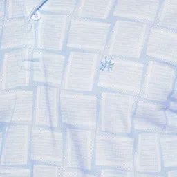 Crimsoune Club Blue Slim Fit Printed Polo T-Shirt image 5