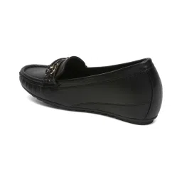 Flat N Heels Women's Black Casual Loafers image 5
