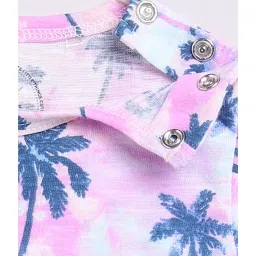 Clt.s Kids Purple & White Printed T-Shirt with Shorts image 5