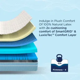 The Sleep Company SmartGrid Luxe Royale White Latex Queen Size Super Soft Mattress 78X60X8 Inch image 5