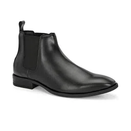 Roadster Men Black Solid Sleek Slip-On Formal & Casual Chelsea Boots image 4