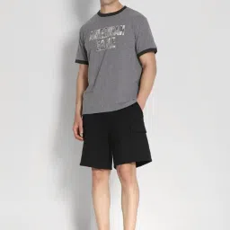 American Eagle Outfitters Grey Regular Fit Logo Printed T-Shirt image 5