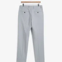 WES Formals by Westside Light Grey Slim Fit Trousers image 2