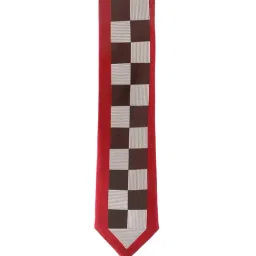 Alvaro Castagnino Paneled Red & Black Necktie image 2
