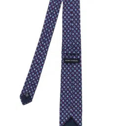Park Avenue Navy Printed Ties Pocket Square and Tiepin Cufflinks Gift Set image 3