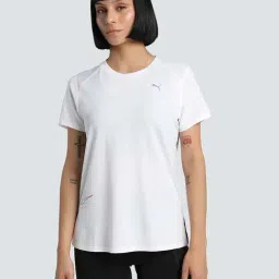 Puma White Slim Fit Textured Sports T-Shirt-picture-19