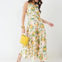 Globus White & Yellow Flare Fit Floral Print Jumpsuit-picture-49