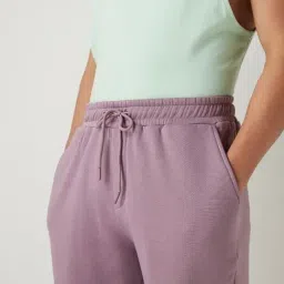 Bewakoof Purple Relaxed Fit Trackpants image 5