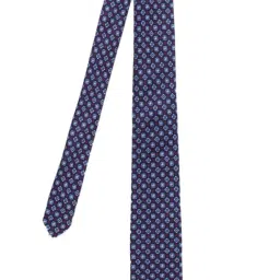 Park Avenue Navy Printed Ties Pocket Square and Tiepin Cufflinks Gift Set image 2