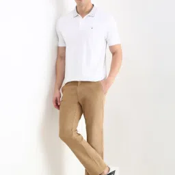 Allen Solly Beige Cotton Regular Fit Trousers image 5