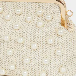 Styli White Textured Clutch image 5