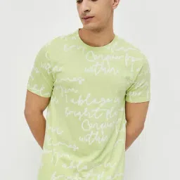 Forca By Lifestyle Green Regular Fit Printed T-Shirt-picture-10
