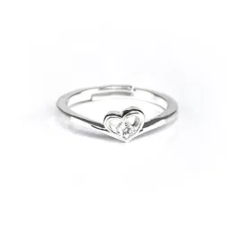 SHEER by Priyaasi Silver AD-Studded Casual Ring image 3