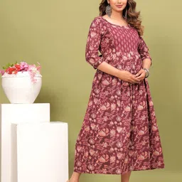 Queens Closet Women Ethnic Motifs Printed Anarkali Kurta image 5