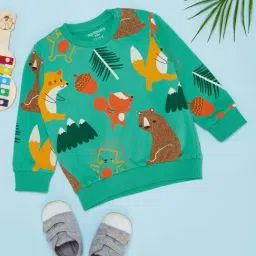 Pantaloons Baby Boys Marine Green Cotton Printed Full Sleeves Sweatshirts & Hoodies-picture-30