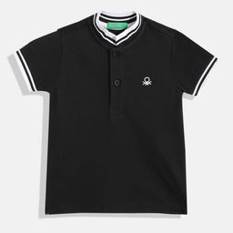 United Colors of Benetton Boys Cotton Stand Collar T-shirt-picture-9