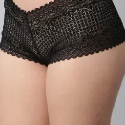 Cukoo Black Lace Boy Shorts image 5