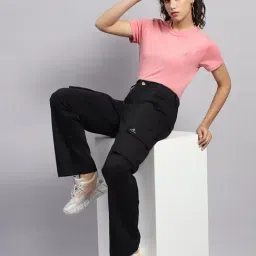 Rock.it Black Cotton Straight Fit Low Rise Cargos image 4