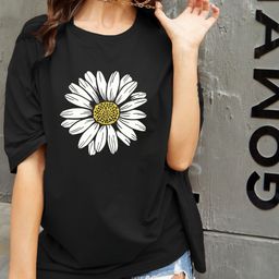 SZN Women Floral Printed Drop-Shoulder Sleeves T-shirt-picture-47