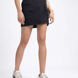 glitchez Women Mini Mania Panelled Straight Skirt-image-29