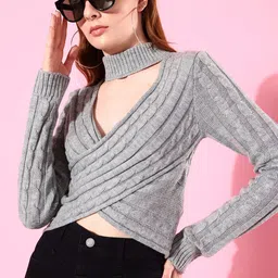 The Roadster Lifestyle Co. Women Cable Knit Pullover-picture-22