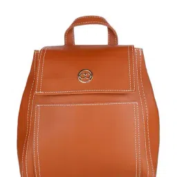 Gio Collection Tan Stitched Backpack-image-47