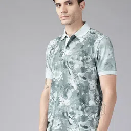 Blackberrys Floral Print Polo Collar T-shirt image 3