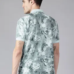 Blackberrys Floral Print Polo Collar T-shirt image 2